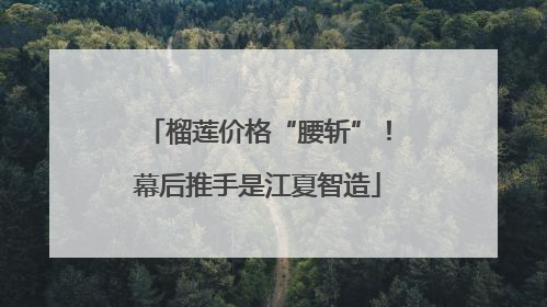 榴莲价格“腰斩”！幕后推手是江夏智造