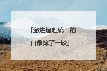激进追赶统一的白象摔了一跤
