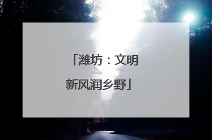 潍坊：文明新风润乡野