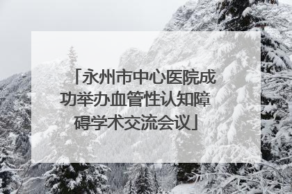 永州市中心医院成功举办血管性认知障碍学术交流会议