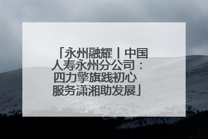 永州融耀丨中国人寿永州分公司：四力擎旗践初心 服务潇湘助发展