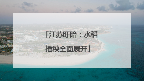 江苏盱眙：水稻插秧全面展开