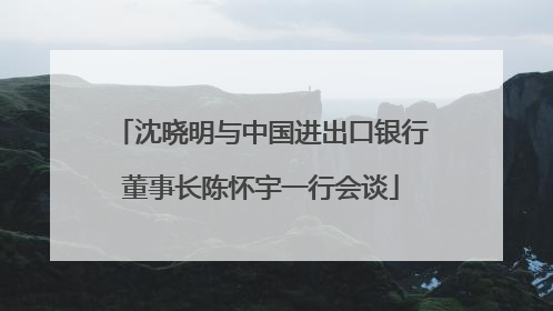 沈晓明与中国进出口银行董事长陈怀宇一行会谈