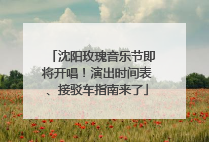 沈阳玫瑰音乐节即将开唱！演出时间表、接驳车指南来了