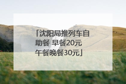 沈阳局推列车自助餐 早餐20元午餐晚餐30元