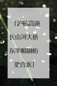 沪杭高速长山河大桥东半幅钢桁梁合龙