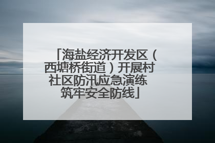 海盐经济开发区（西塘桥街道）开展村社区防汛应急演练 筑牢安全防线
