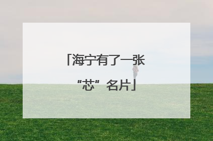 海宁有了一张“芯”名片