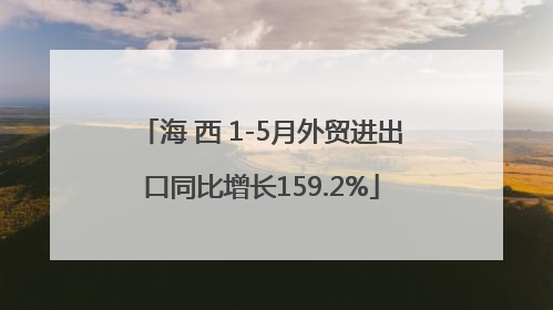 海 西 1-5月外贸进出口同比增长159.2%