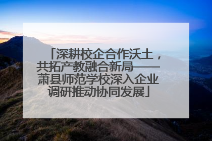 深耕校企合作沃土，共拓产教融合新局——萧县师范学校深入企业调研推动协同发展