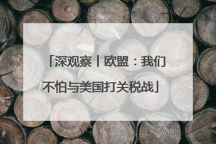 深观察丨欧盟：我们不怕与美国打关税战