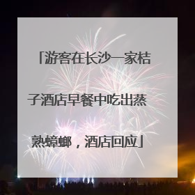 游客在长沙一家桔子酒店早餐中吃出蒸熟蟑螂，酒店回应