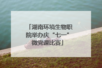 湖南环境生物职院举办庆“七一”微党课比赛