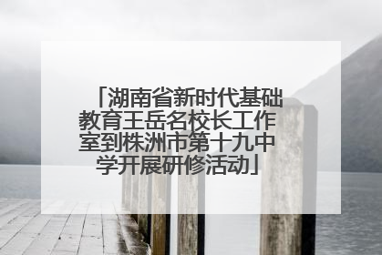 湖南省新时代基础教育王岳名校长工作室到株洲市第十九中学开展研修活动