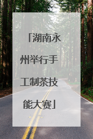 湖南永州举行手工制茶技能大赛