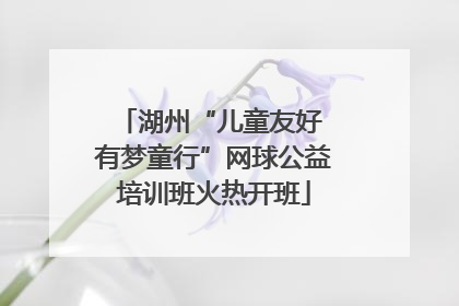 湖州“儿童友好 有梦童行”网球公益培训班火热开班