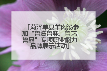菏泽单县羊肉汤参加“鲁滋鲁味、鲁艺鲁品”专项职业能力品牌展示活动
