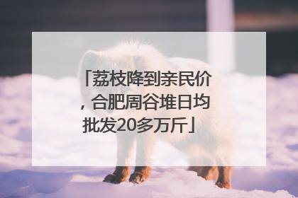 荔枝降到亲民价，合肥周谷堆日均批发20多万斤