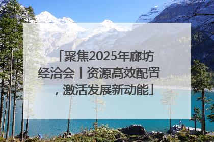 聚焦2025年廊坊经洽会丨资源高效配置，激活发展新动能