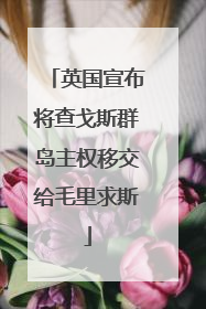 英国宣布将查戈斯群岛主权移交给毛里求斯