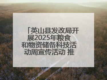 英山县发改局开展2025年粮食和物资储备科技活动周宣传活动 推进科技兴粮兴储