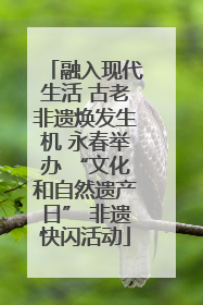 融入现代生活 古老非遗焕发生机 永春举办 “文化和自然遗产日” 非遗快闪活动