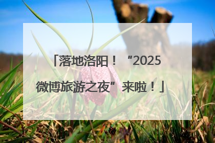 落地洛阳！“2025微博旅游之夜”来啦！