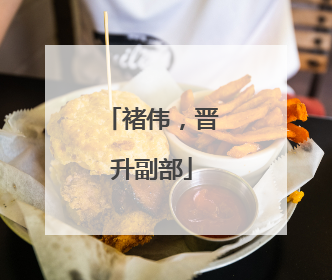 褚伟，晋升副部
