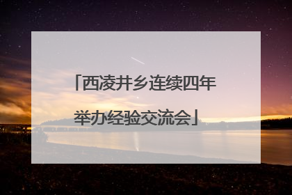 西凌井乡连续四年举办经验交流会