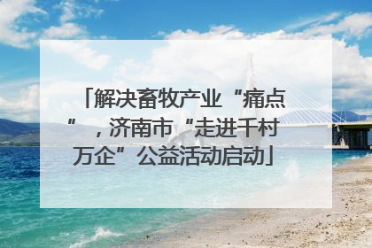 解决畜牧产业“痛点”，济南市“走进千村万企”公益活动启动