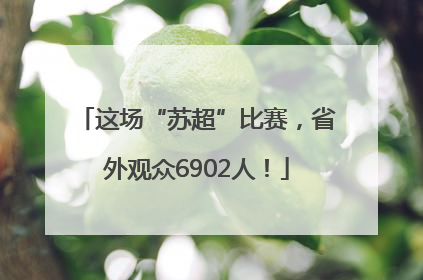 这场“苏超”比赛，省外观众6902人！