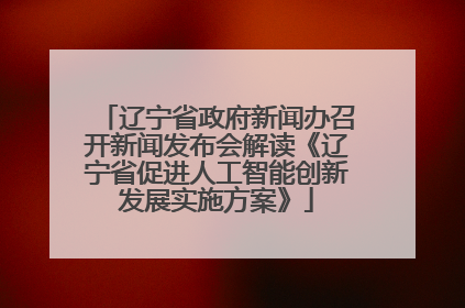 辽宁省政府新闻办召开新闻发布会解读《辽宁省促进人工智能创新发展实施方案》