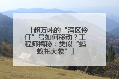 超万吨的“湾区伶仃”号如何移动？工程师揭秘：类似“蚂蚁托大象”