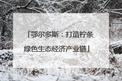 鄂尔多斯：打造柠条绿色生态经济产业链
