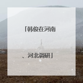 韩俊在河南、河北调研