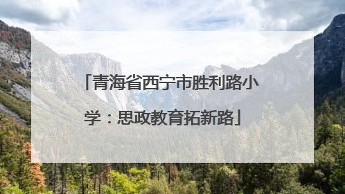 青海省西宁市胜利路小学：思政教育拓新路