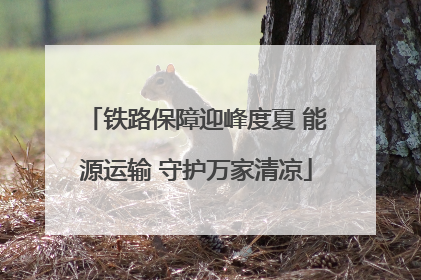 铁路保障迎峰度夏 能源运输 守护万家清凉