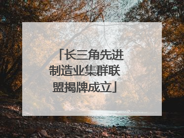 长三角先进制造业集群联盟揭牌成立