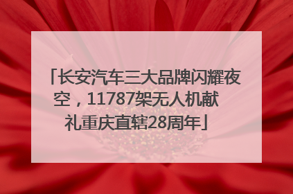 长安汽车三大品牌闪耀夜空，11787架无人机献礼重庆直辖28周年