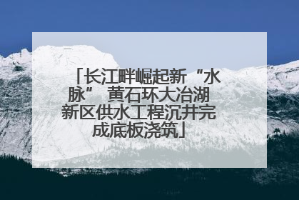 长江畔崛起新“水脉” 黄石环大冶湖新区供水工程沉井完成底板浇筑