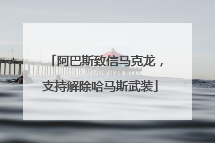 阿巴斯致信马克龙，支持解除哈马斯武装