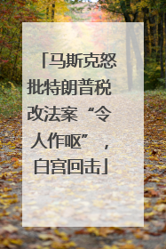 马斯克怒批特朗普税改法案“令人作呕”，白宫回击