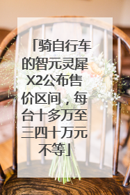 骑自行车的智元灵犀X2公布售价区间，每台十多万至三四十万元不等