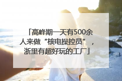 高峰期一天有500余人来做“核电操控员”，浙里有超好玩的工厂