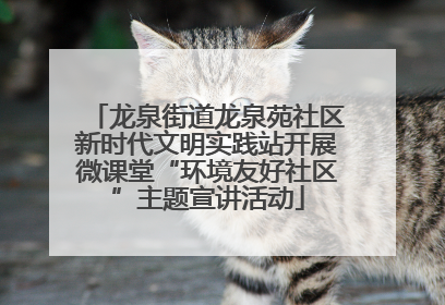 龙泉街道龙泉苑社区新时代文明实践站开展微课堂“环境友好社区”主题宣讲活动