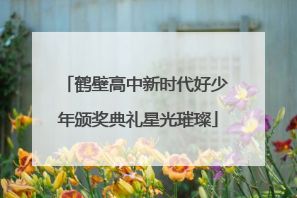 鹤壁高中新时代好少年颁奖典礼星光璀璨
