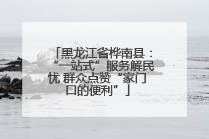 黑龙江省桦南县：“一站式”服务解民忧 群众点赞“家门口的便利”