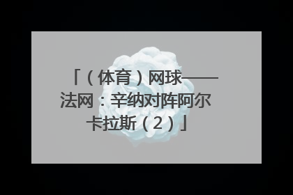 （体育）网球——法网：辛纳对阵阿尔卡拉斯（2）