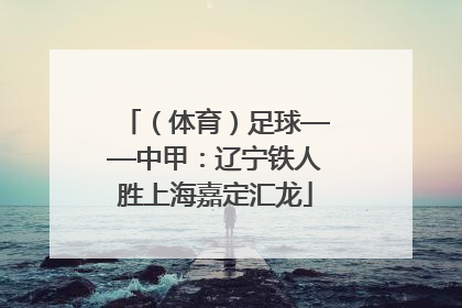 （体育）足球——中甲：辽宁铁人胜上海嘉定汇龙