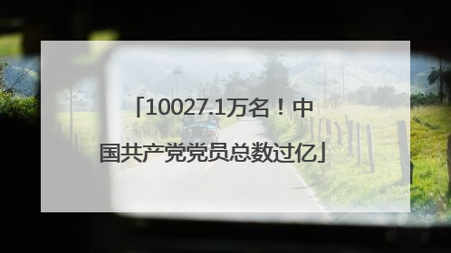 10027.1万名！中国共产党党员总数过亿